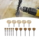 thumbnail image 5 of Ruedas De Alambre De Latón, 15 Piezas De Cepillos De Pulido De Metal Surtidos Fácil Instalación Limpieza De Vástago De 1/8 De Pulgada Para Herramienta Rotativa Para Taladros, 5 of 7