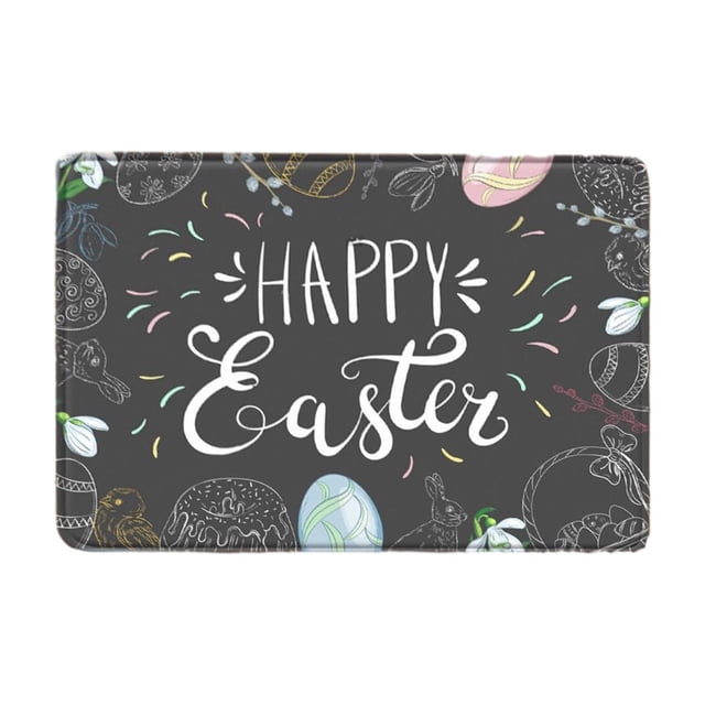 Easter Day Door Mat, Non Slip Bath Rug, Absorbent Entry Mat, Rubber Backing Door Mat, Washable Floor Mat for Home