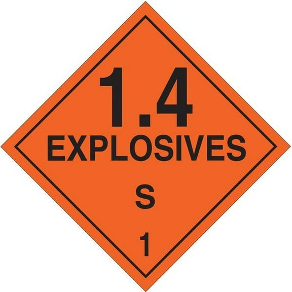 Brady DOT Container Placard,10-3/4" Label W 63332