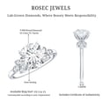 thumbnail image 5 of Rosec Jewels Certified Lab Grown 3 Carat Diamond Engagement Ring for Women - EF-VS Quality - Gift For Special Occasion, 18K White Gold, US 6.50, 5 of 8