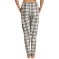 thumbnail image 3 of Just Love Women Pajama Pants Sleepwear Joggers (Grey White Plaid, Large), 3 of 3