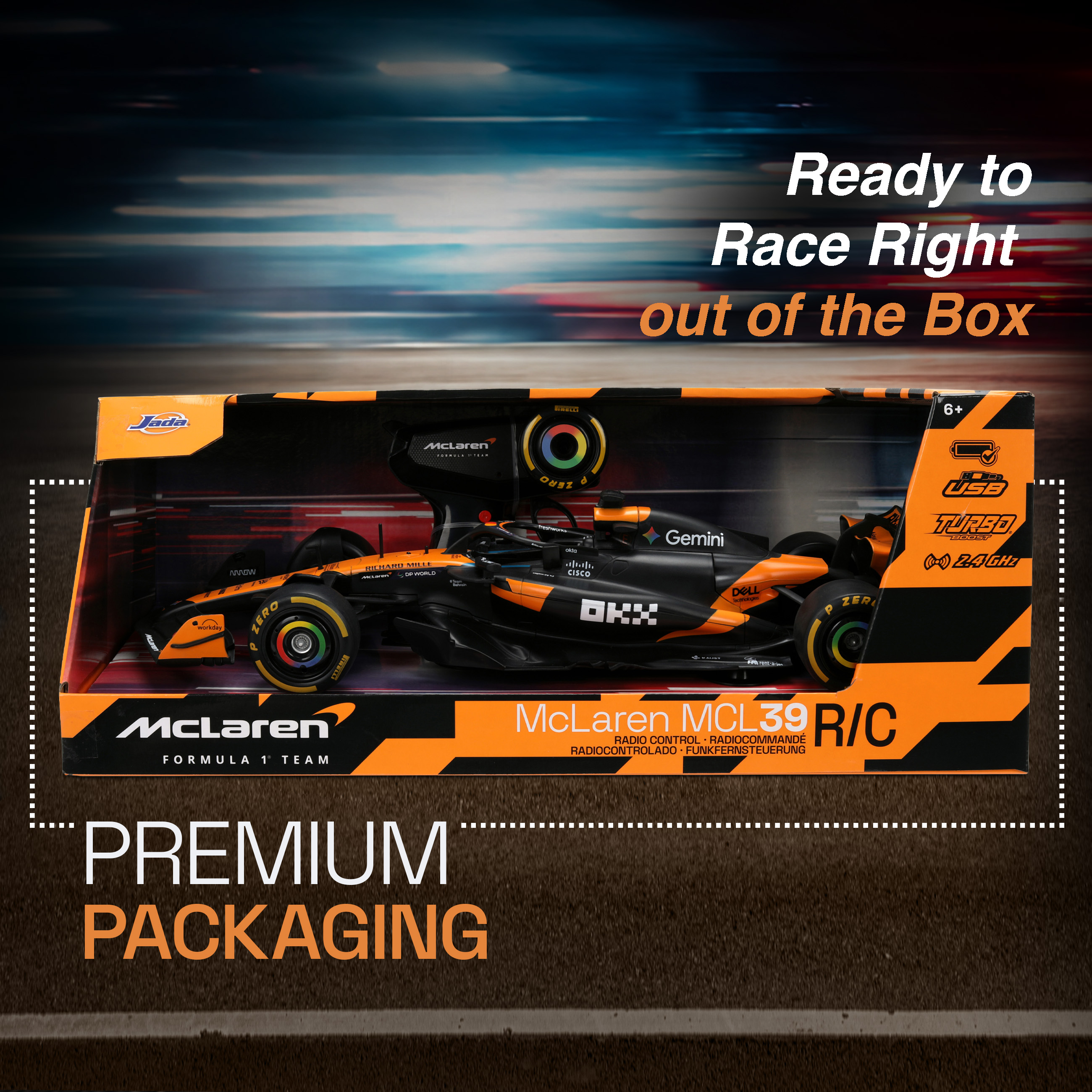 Jada Toys McLaren MCL39 1:16 RC Formula 1 Car photo 7