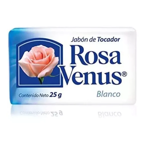Jabón Rosa Venus Con Envoltura Blanco Caja De 240 Pz De 25g