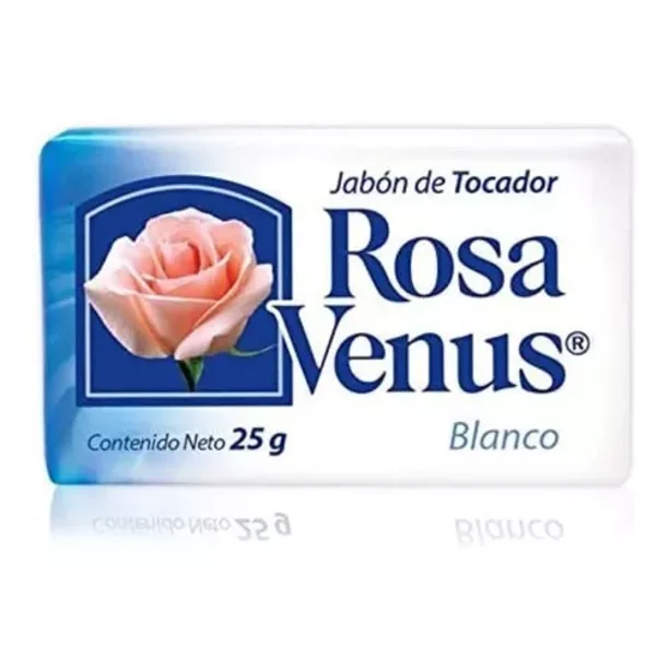 Jabón Rosa Venus Con Envoltura Blanco Caja De 240 Pz De 25g
