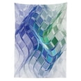 thumbnail image 3 of Ambesonne Trippy Tablecloth Rectangular Table Cover, Abstract Wavy Squares, 52"x70", Multicolor, 3 of 4