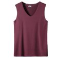 thumbnail image 2 of Men's Summer Ice Silk Traceless Thin Breathable Pure Color V-neck Sleeveless, 2 of 6