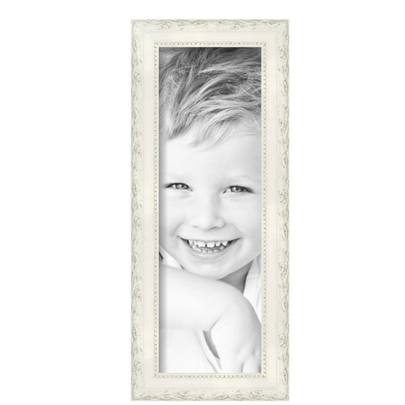 ArtToFrames 6" x 18" Classic White Picture Frame, 6x18 inch White Wood Poster Frame (WOM-5004), Pack