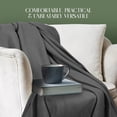 thumbnail image 3 of JMR Beige Soft Warm Twin Size Fleece Blanket Throw Microfiber Plush Blanket for Home Couch, Bed, Camping, Traveling 66x90, Twin 66 x 90, Charcoal Grey, 3 of 7
