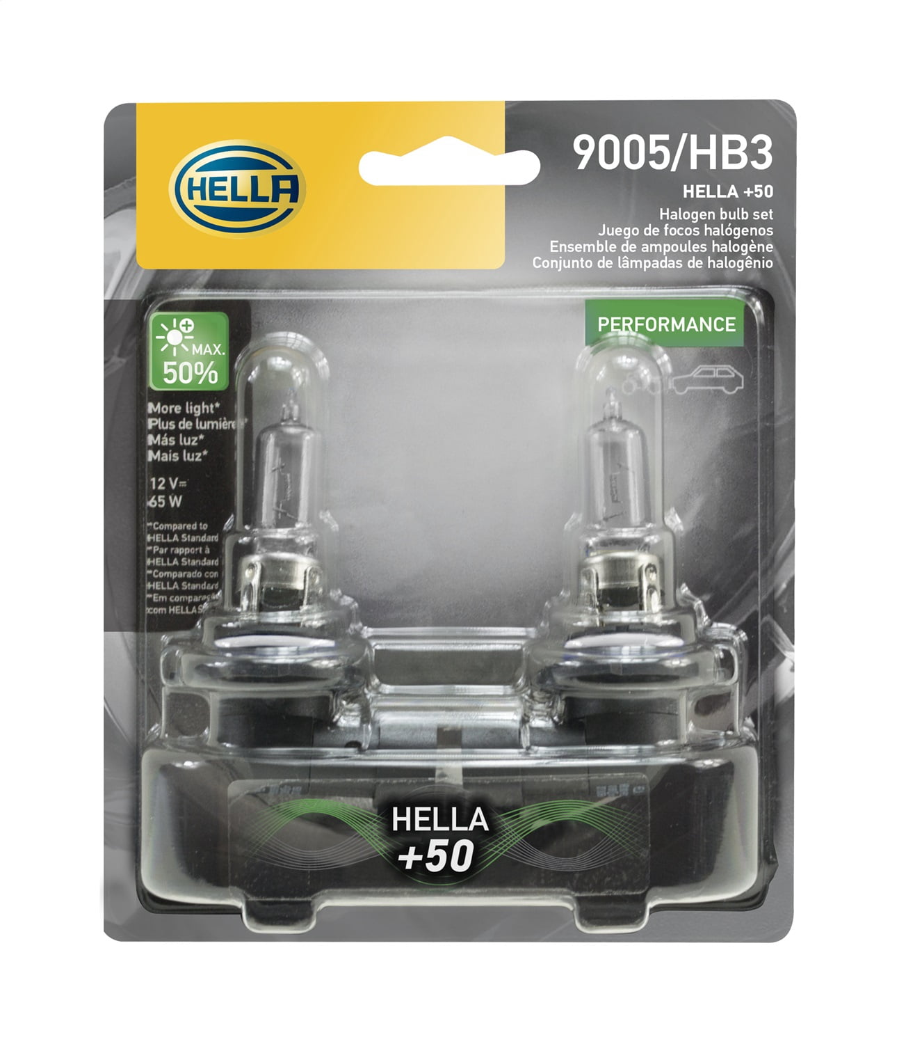 Hella 9005P50TB Bulb 9005 12V 65W P20D T4 +50 (2)