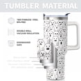 thumbnail image 4 of Halloween Ghost 40 Oz Tumbler With Handle and Straw, Stainless Steel Double Walled Vacuum Insulated Cup, Spooky Holiday Gifts for Women Men, 4 of 6