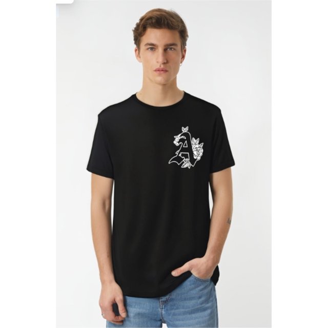 Summer Crew Neck Short Sleeve T-Shirt, Regular Fit, with Geometric Print Pattern, for Basic Style TopsFather's Day, Mother's Day, New Year, Spring Festival, Valentine's Day, Independence Day, birthd