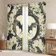 thumbnail image 2 of Manfei Gothic Black Bat Curtains Pack of 2 (42x84 Each) for Kids, Western Hippie Damask Curtains Blackout, Leaf Plant Botanical Bedroom Curtains, Living Room Curtains Decor, 2 of 6