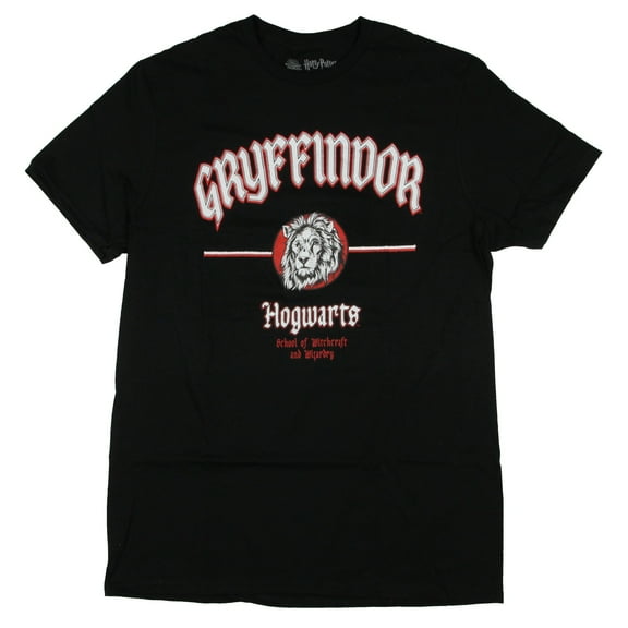 Harry Potter Mens' Gryffindor Realistic Lion Hogwarts Graphic T-Shirt