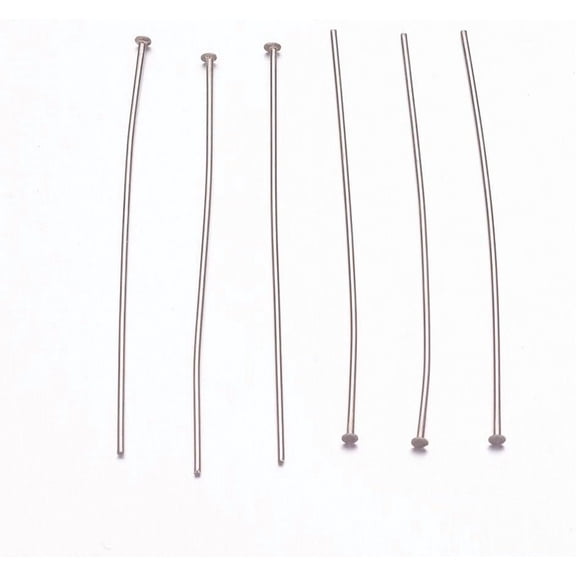 1000 pc Tarnish Resistant 304 Stainless Steel Flat Head Pins Stainless Steel color 16x0.6mm 22 Gauge Head: 1.2~1.5mm