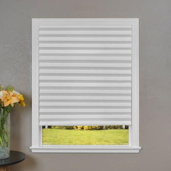 Redi Shade Cordless White Paper Light Filtering Pleated Shade, 1.5" x 36"