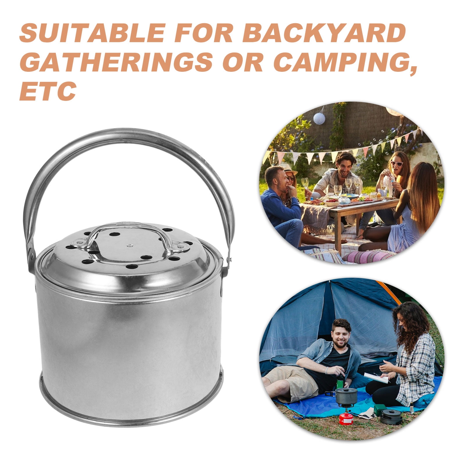 SEWCHICS Portable Outdoor Grill Stove and Fire Pit Set for Camping, Beach, Backyard, Tailgating, and Picnic Use