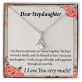 thumbnail image 2 of To My Stepdaughter Bound Together Alluring Ribbon Necklace Message Card, 2 of 7