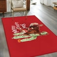 thumbnail image 3 of Red Cowboy Christmas 3'x5' Washable Rug, Western Xmas Santa Cactus Non-Slip Area Rugs for Entryway Kitchen Classroom, Dorm Throw Carpet, Low Pile Soft Indoor Floor Mat, 3 of 9