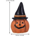 thumbnail image 3 of Mini cabeza de calabaza artesanal de resina con sombrero, adorno de Halloween, miniatura de jardín para fiesta de Halloween, 1 ud., 3 of 5