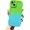 Fluorescent Green+Blue, variant on Compatible for iPhone 13 Case with Luxury Gradient Color Cute Wave Frame Soft Liquid Silicone Shockproof Full Camera Protector Cover Phone Case-Fluorescent Green