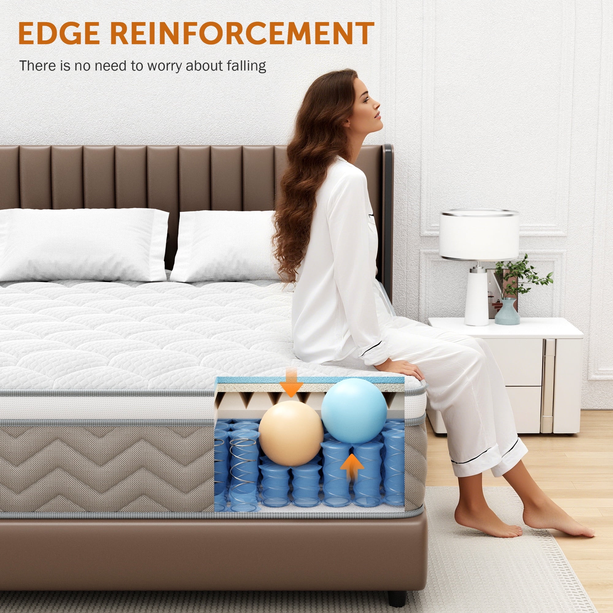 12 Inch Full Size Mattress, Holaki Hybrid Memory Foam Mattress in a Box with Pocket Springs for Cool Night & Pressure Relief, Full Mattress Medium Firm, CertiPUR-US & OEKO-TEX