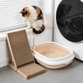 thumbnail image 5 of RKSTN Semi-Enclosed Cat Litter Box Cat Toilet, Splash-Proof Open Cat Litter Box Pink, 5 of 5