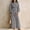 New-Black, variant on Fashion Women's Striped Two Piece Set Crew Neck Long leeve Top Wide Leg Pants Loose Casual Comfort Daily Trendy Outfit Sets
