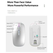Blasgw Wireless Charging Mute Bluetooth Mode Mouse Laptop 2.4G+BT5.2 Wireless Mouse Rose Gold