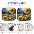 thumbnail image 3 of Yiaed Starry Sky Sunflower Print Car Front Windshield Sun Shade,Foldable Anti-UV Car Sunshade for Front Window for Most Vehicles-Medium, 3 of 5