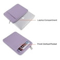 thumbnail image 4 of Mosiso 15.4" 15.6" Polyester Laptop Sleeve Bag for MacBook Dell HP Lenovo Acer Asus, Water Repellent Notebook Bag Case Cover, Light Purple, 4 of 6