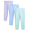 Lavender Multi, variant on Toddler Girls Solid Essential Leggings, 3-Pack, Sizes 18M-5T