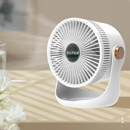 

Rewenti Whole Room Air Circulator Fan with 3 Speeds Adjust-able Angle Desktop Fan Ideal for Home office Dormitory