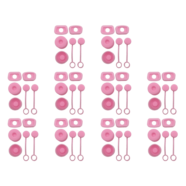 Tapón Antiderrames para Antifugas Silicona Color Rosa 6 Uds.