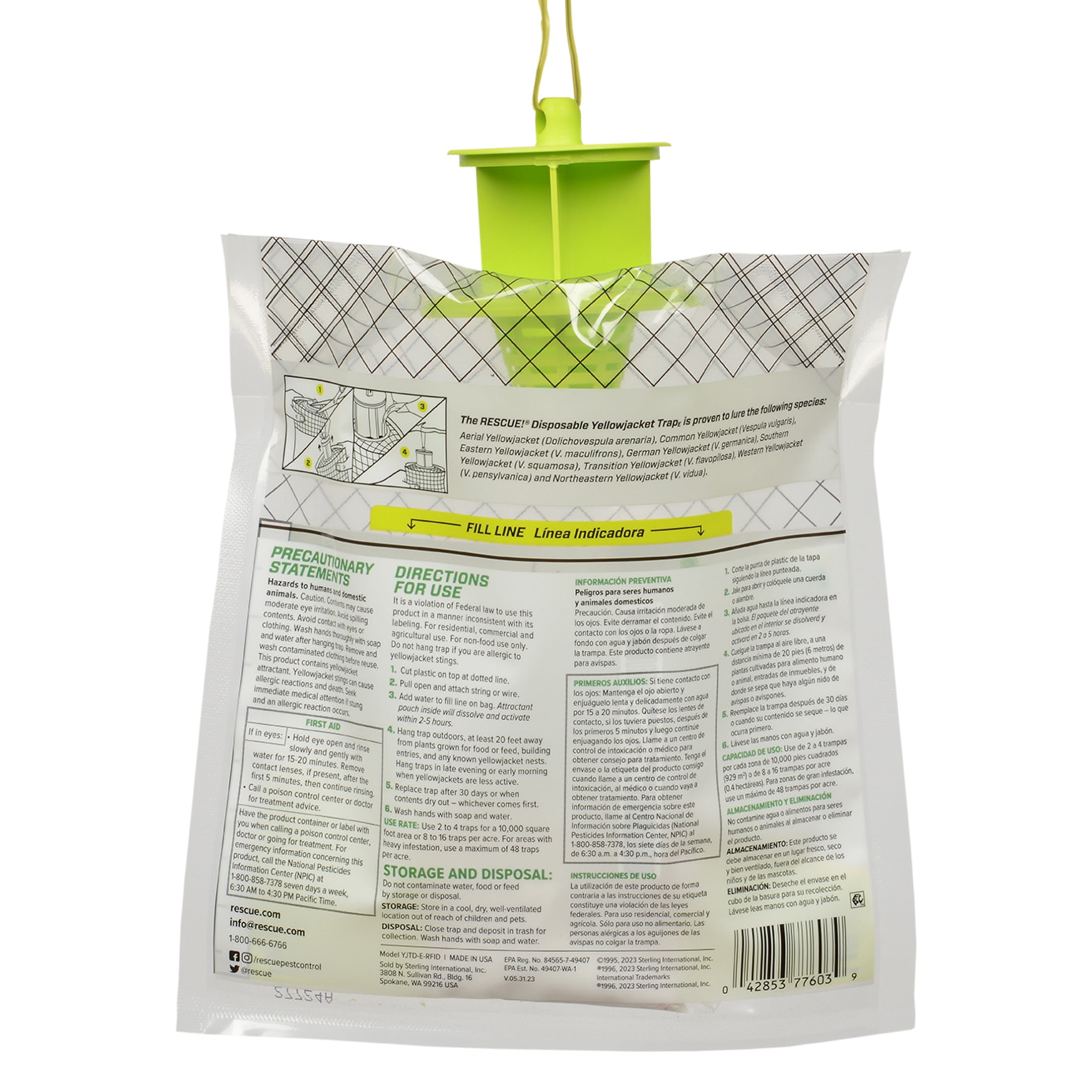 (2 pack) RESCUE! Yellow Jacket Disposable Trap, 1 Unit, East of Rockies Mix