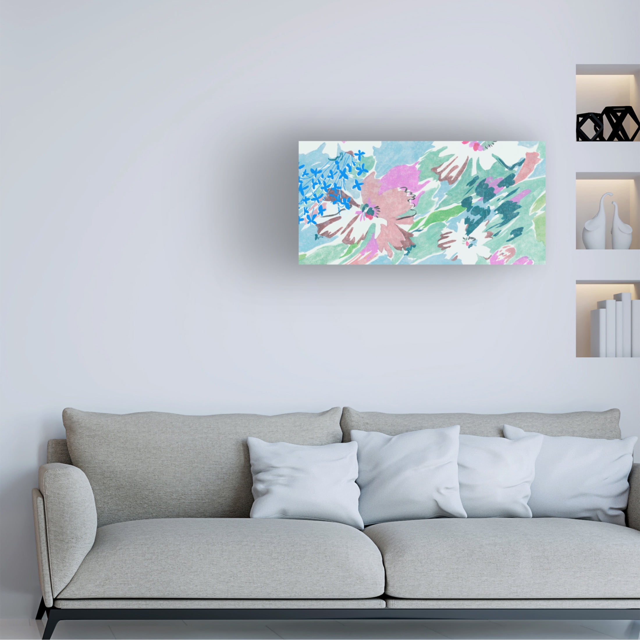 Trademark Fine Art Melissa Wang Reflections and Flow I Canvas Wall Art