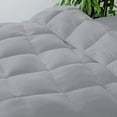 thumbnail image 2 of Super King Plus Plus 5 PC Comforter Set Solid Light Grey Luxury Premium Collection Microfiber Fill Lightweight Duvet Insert Box Stiched Quilted Fluffy Soft All Season Cooling Comforters, 2 of 7