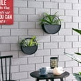 thumbnail image 4 of Danya B. Round 2-Piece Iron Wall Planter Set - Black, 4 of 6