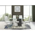 thumbnail image 4 of Global Furniture USA Aiah Gray/White Pedestal and Glass Top Dining Table, 4 of 10