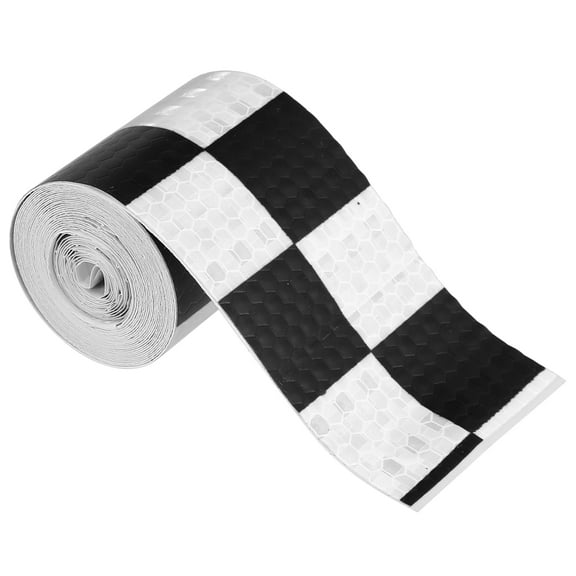 1pcs Black White Reflective Safety Tape Adhesive Signs for Trailer Cars Auto Trucks Trailer