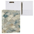 thumbnail image 3 of Marble Fish Scale Hardcover 3 Ring Binder 1.5” Round Rings Letter Size Paper Pockets for School Office Supplies, 3 of 9