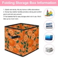 thumbnail image 3 of RATGDN Collapsible Fabric Cube Storage Bin with Double Handles for Living Room Bedroom Office Black - Orange Cute Leaf Green, 3 of 7