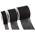 thumbnail image 3 of Joycrosso Burlap Wired Edge Ribbon 2 inch x 10 Yards, Black, Ideal for Crafting, Gift Wrapping, Wreath, Christmas Tree, and Rustic Wedding Decorations, 3 of 4