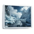 thumbnail image 2 of Designart "The Majestic Glacial Landscape" Landscapes Floater Framed Wall Art Living Room, 2 of 7