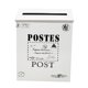 thumbnail image 5 of Buzón de correos retro europeo para exteriores, montado en la pared, buzón de correos Blanco, 5 of 9