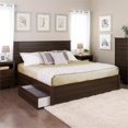 thumbnail image 3 of Wright Home Modern Wood King 4-Post Platform Bed with 4 Drawers in Espresso, 3 of 6