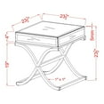 thumbnail image 5 of Furniture of America Monna Metal X-Cross Leg End Table, Brass, 5 of 5
