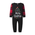 thumbnail image 3 of AIGUR Family Matching Christmas Pajama Set, Long Sleeve Letters Print T-shirt with Plaid Pants Sleepwear Loungewear, 3 of 11