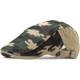thumbnail image 4 of CoCopeaunts Newsboy Cap Summer Cotton Flat Cap Ivy Caps Men Women Newsboy Cabbie Driver Solid Color Casual Camouflage Beret, 4 of 7