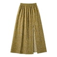 thumbnail image 5 of Edvintorg Women's Flowy Maxi Skirt Summer High Waisted Casual Long Skirts with Side Slit Women Beach Fashion Clothing, 5 of 6