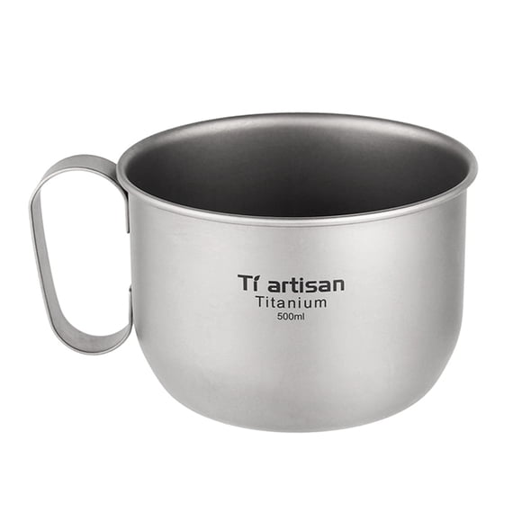 500ml Titanium Water Cup Coffee Mug Outdoor Camping Hiking Backpacking